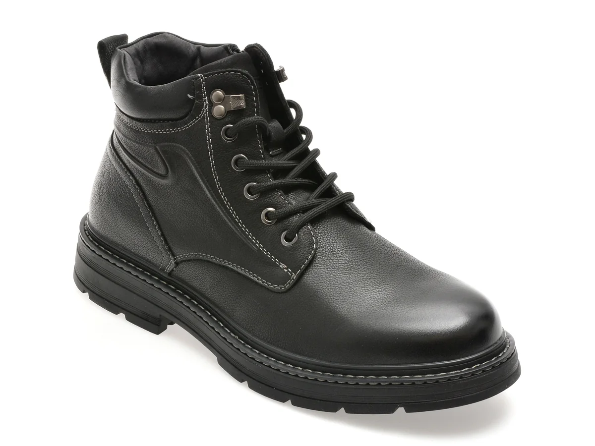 Bocanci Otter Negri, M75377, Din Piele Naturala