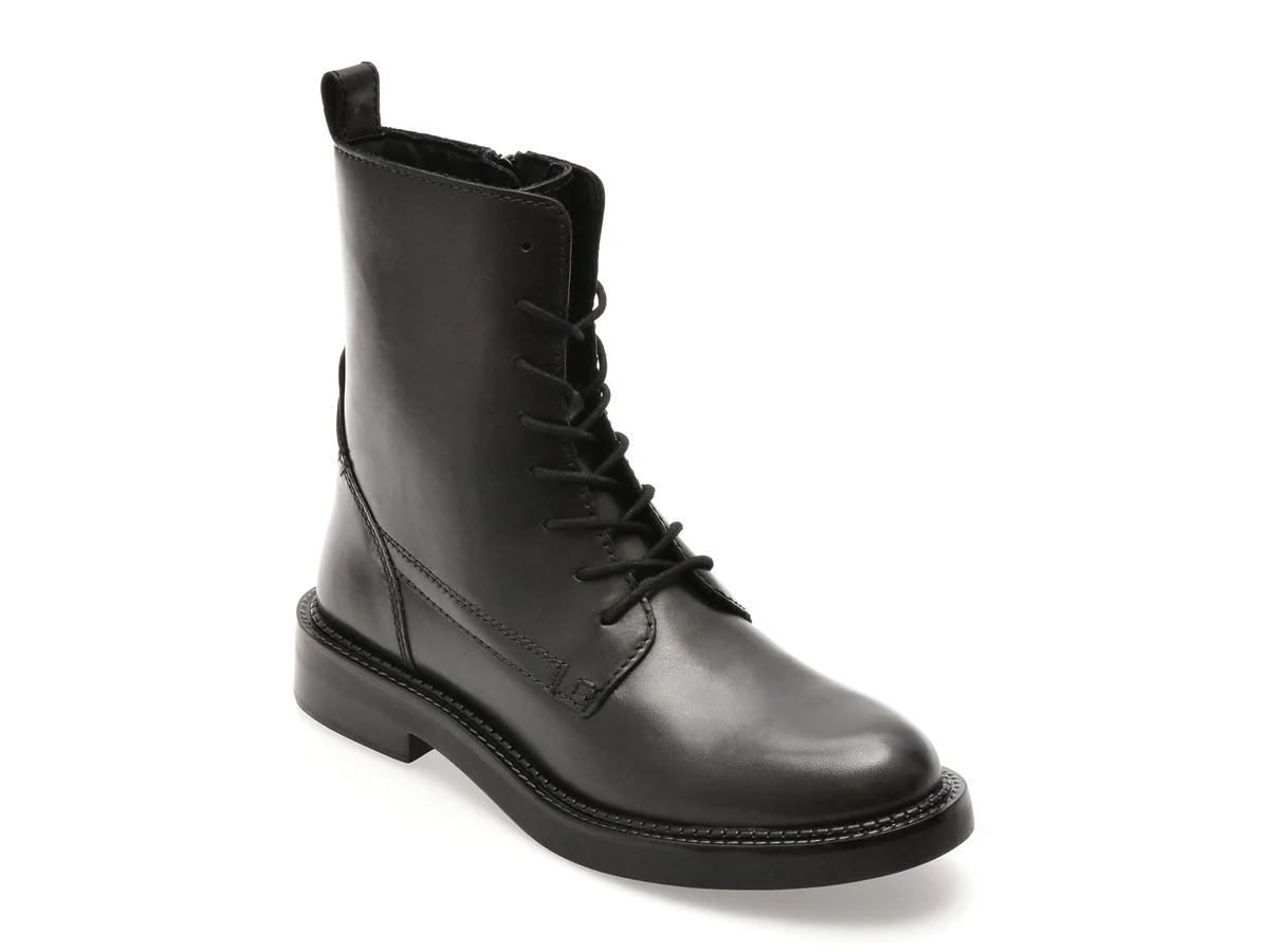 Ghete Geox Negre, D56WYG, Din Piele Naturala