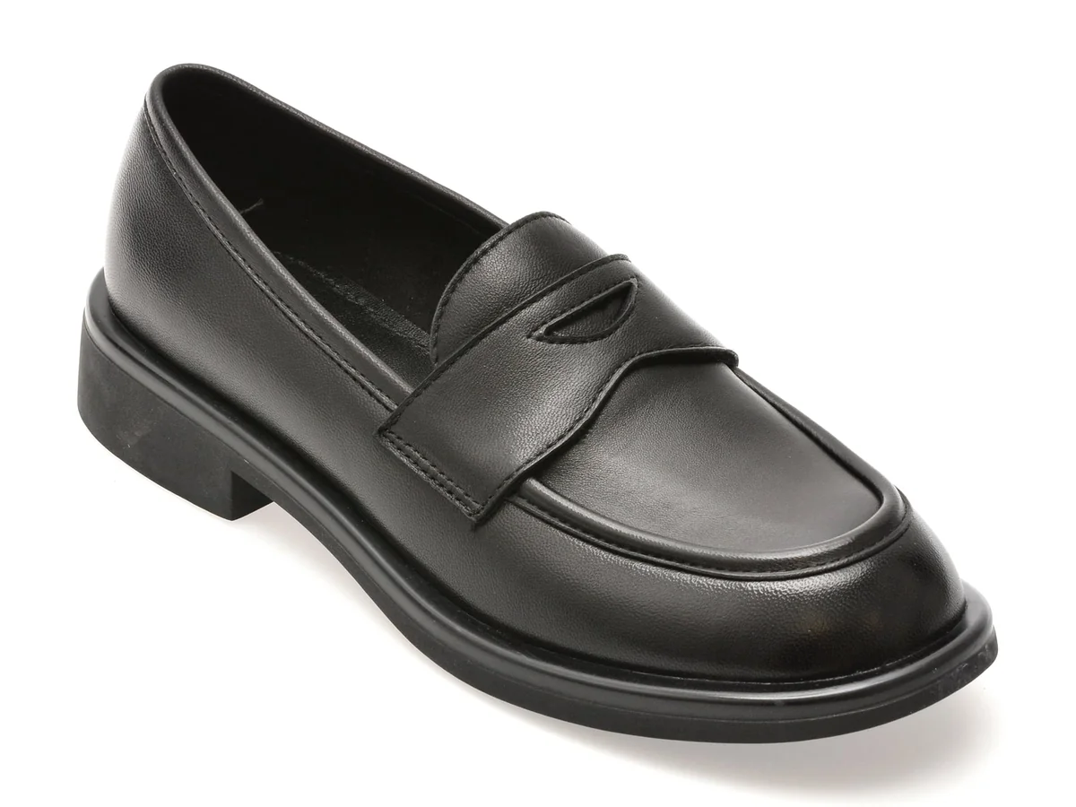 Mocasini Epica Premium Negri, HF160, Din Piele Naturală