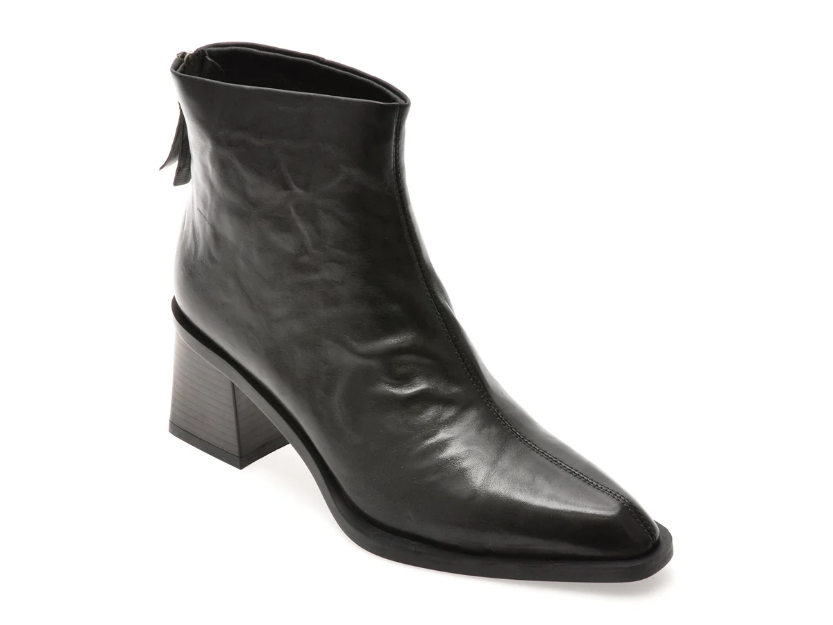 Botine Epica Negre, 96M57, Din Piele Naturala