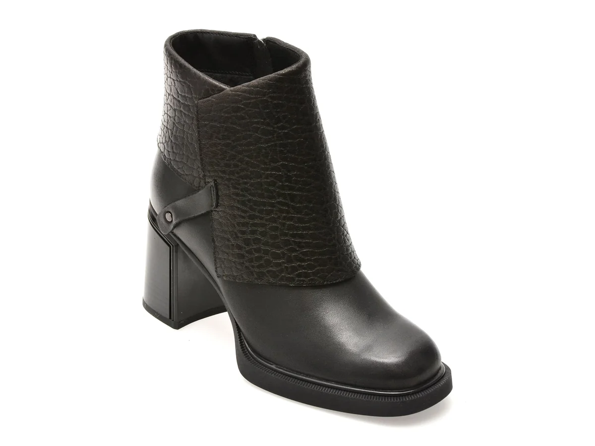 Ghete Epica Negre, 5556, Din Piele Naturala