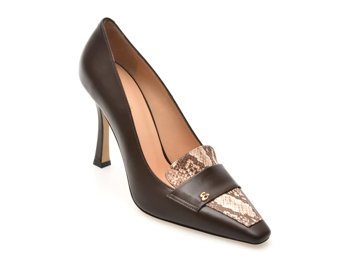 Pantofi Eleganti Epica Maro, 6673540, Din Piele Naturala