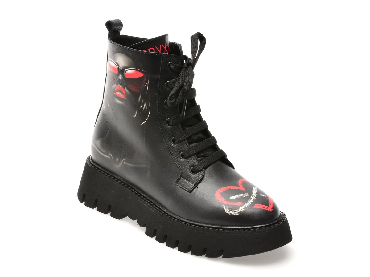 Ghete Gryxx Negre, 5962332, Din Piele Naturala