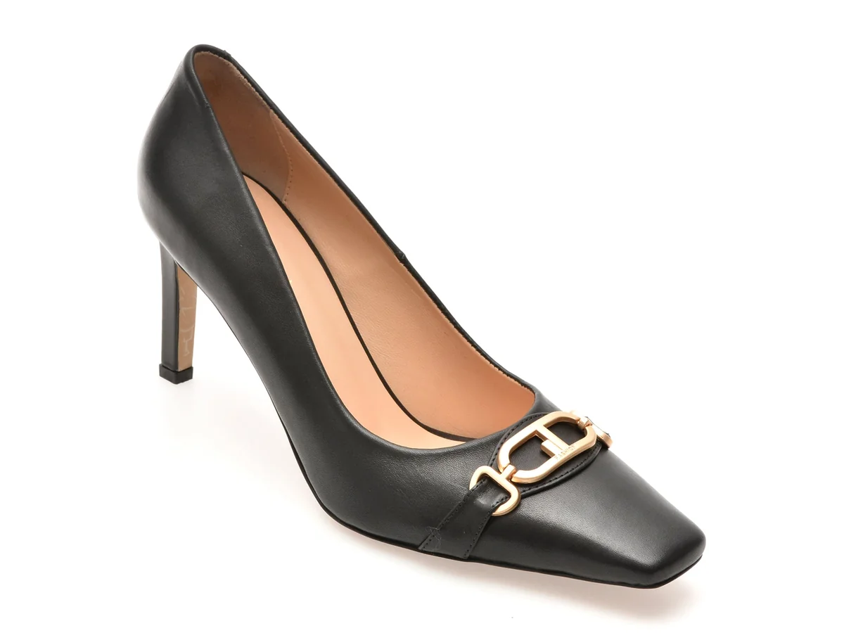 Pantofi Eleganti Epica Negri, 6673504, Din Piele Naturala