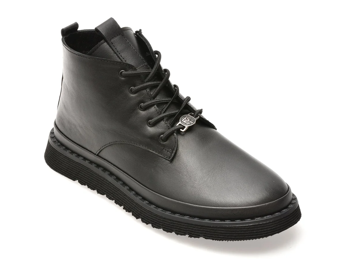 Ghete Gryxx Negre 251KS08 Din Piele Naturala