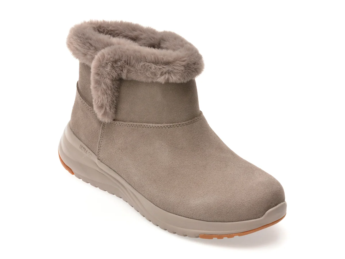 Ghete Skechers Gri, On-The-Go Stellar, Din Piele Întoarsă