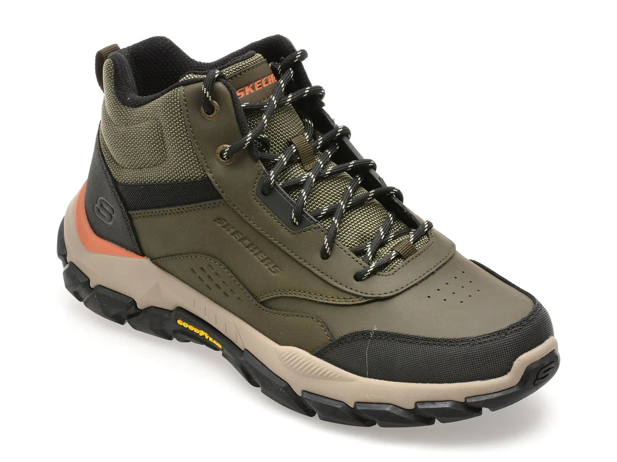 Ghete Skechers Kaki Santoro Din Piele Naturala