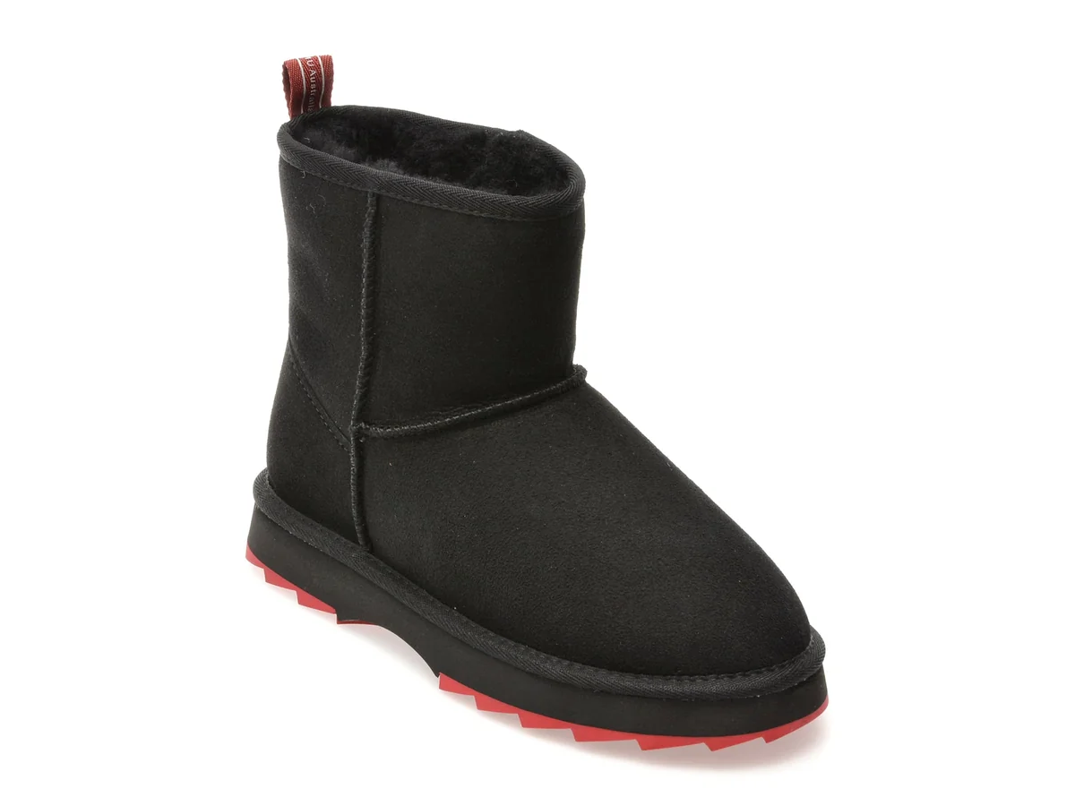 Ghete Emu Negre, Sharky Mini, Din Piele Intoarsa