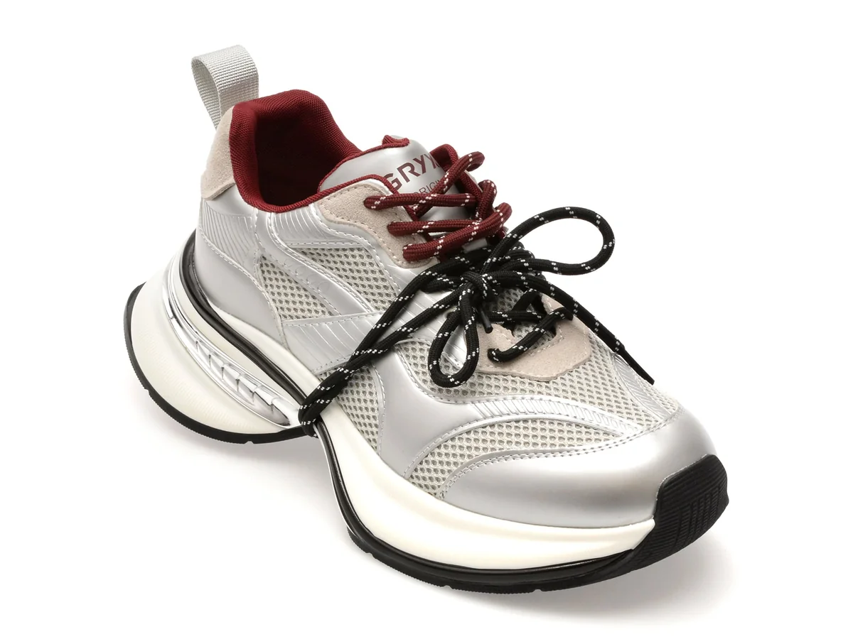Pantofi Sport Gryxx Argintii, 807, Din Material Textil