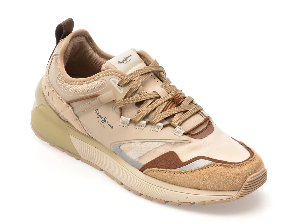 Pantofi Sport Pepe Jeans Bej, MS60013, Din Material Textil