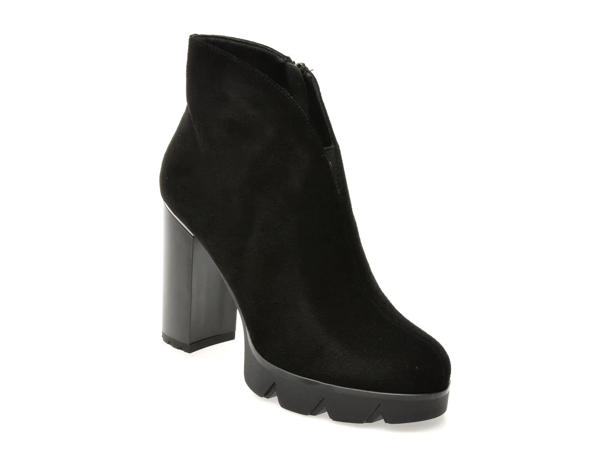 Botine Epica Negre X2475 Din Piele Întoarsă