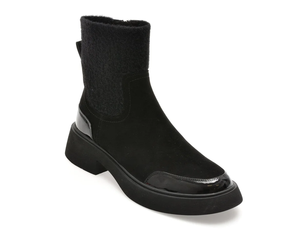 Ghete Gryxx Negre 5403 Din Piele Întoarsă