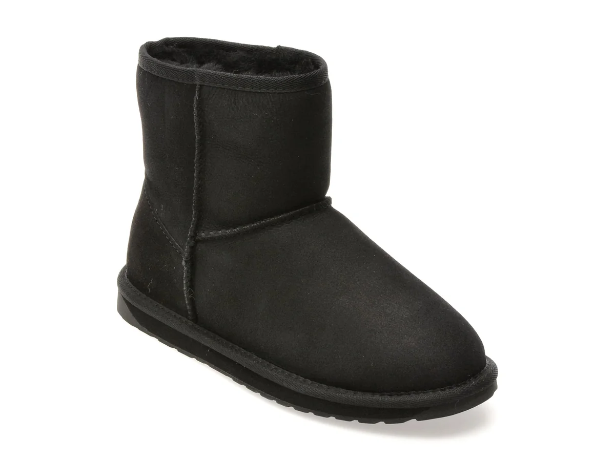 Ghete Emu Negre, Stinger Mini, Din Piele Întoarsă