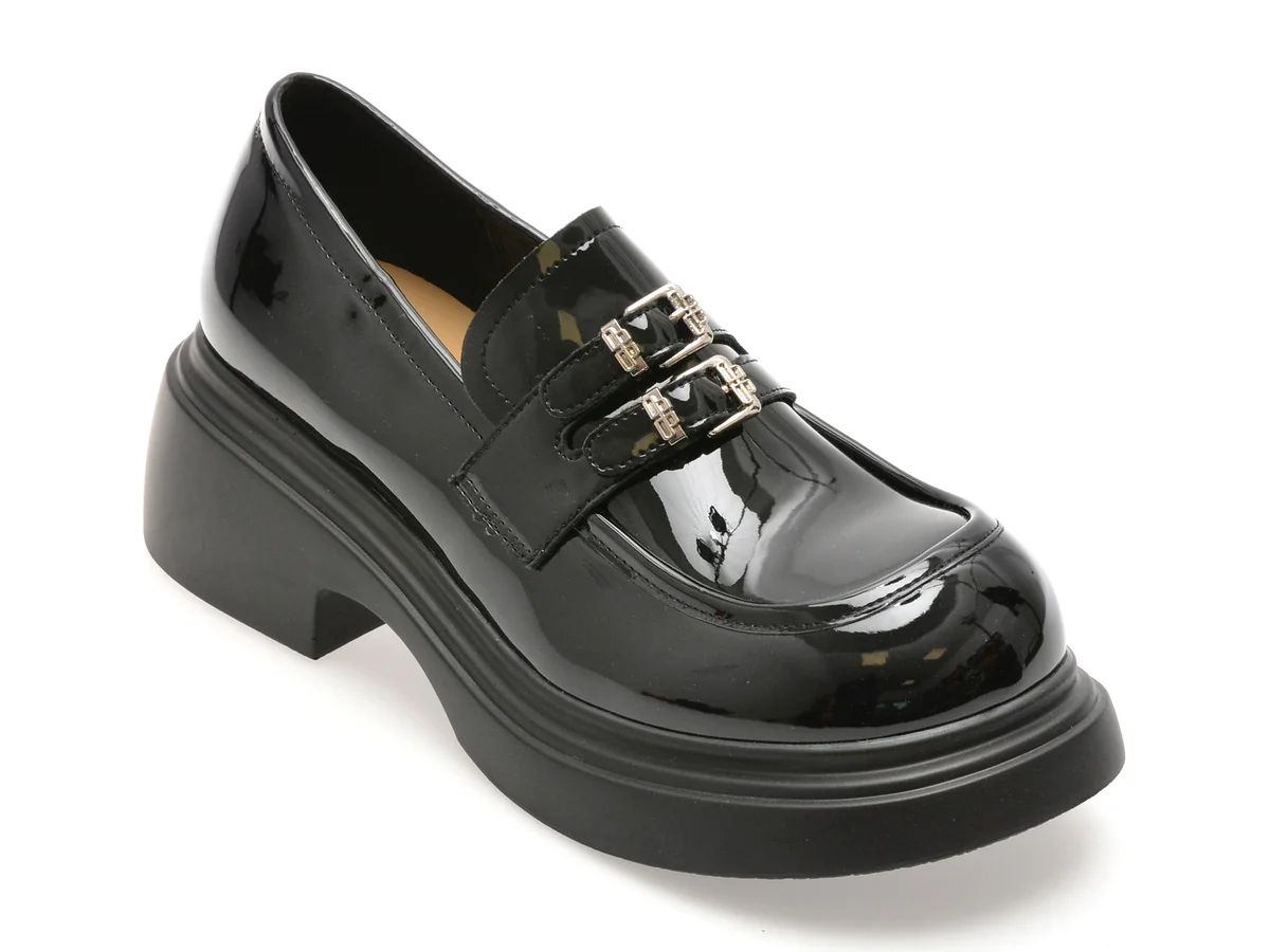 Mocasini Gryxx Negri 7021, Din Piele Naturala Lacuita