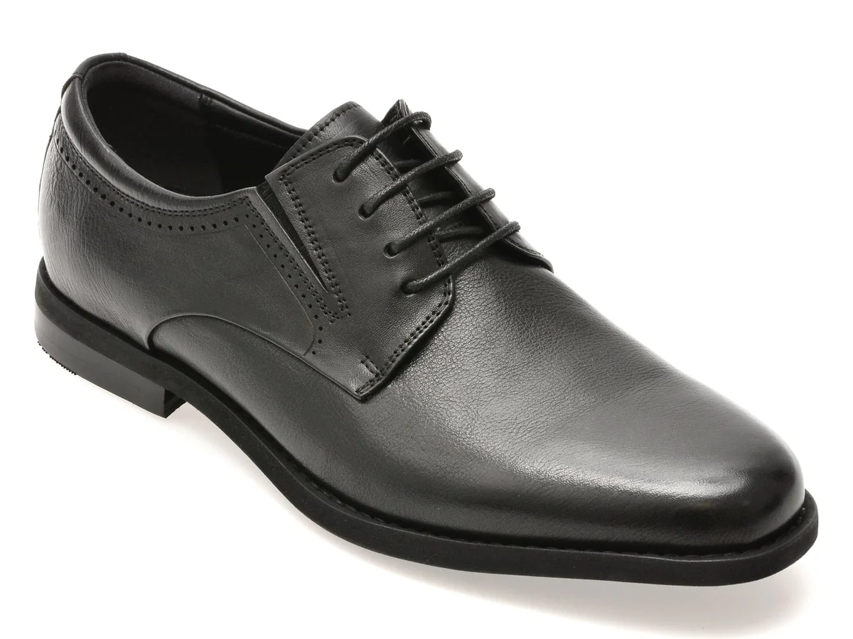 Pantofi Eleganti Epica Negri, X224, Din Piele Naturala