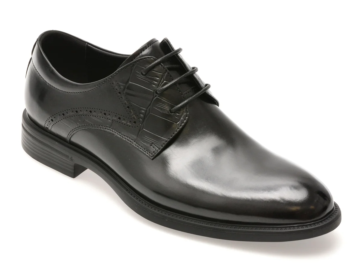 Pantofi Eleganti Epica Negri, B25A68, Din Piele Naturala