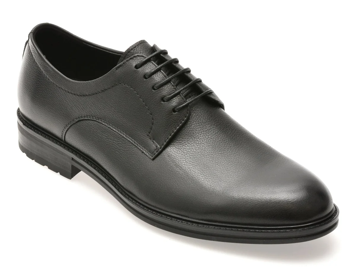 Pantofi Eleganti Epica Negri, DX825, Din Piele Naturala