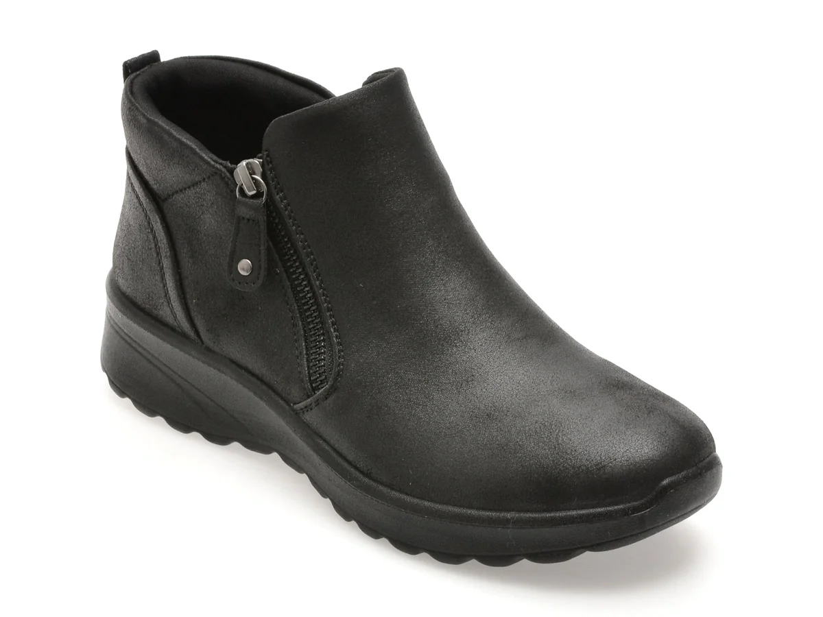 Ghete Skechers Negre, Lovely Vibe, Din Material Textil