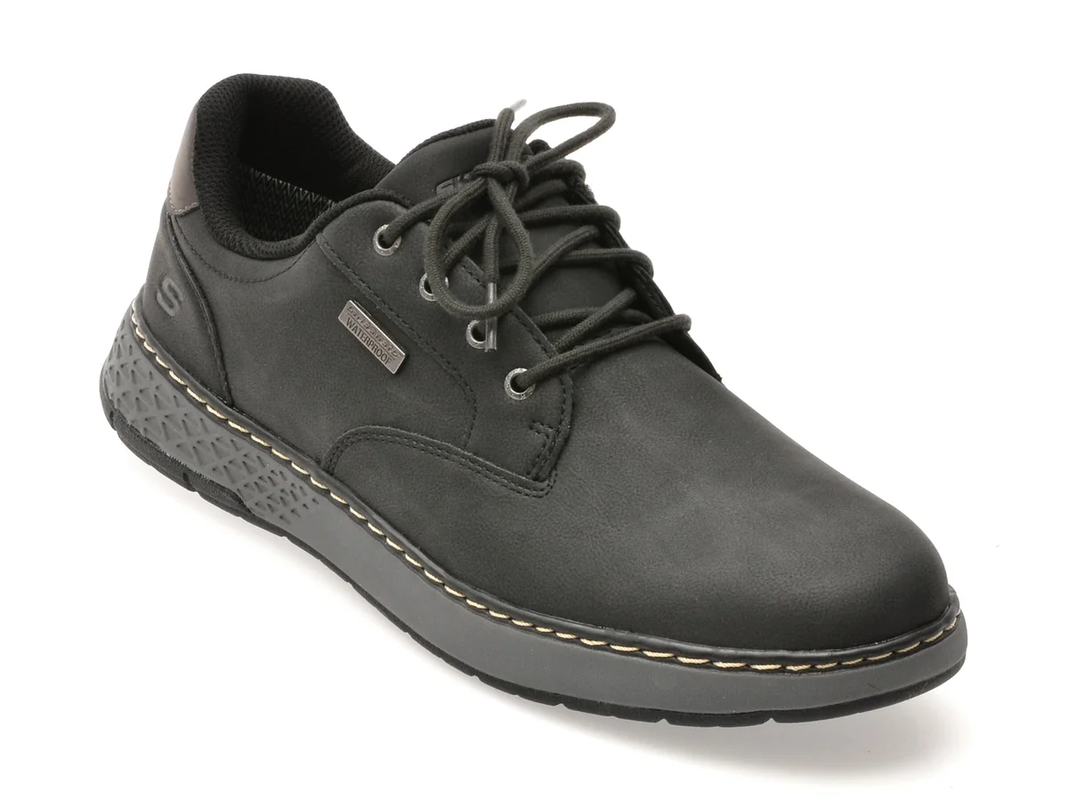Pantofi Sport Skechers Negri, Garlan, Din Piele Ecologică