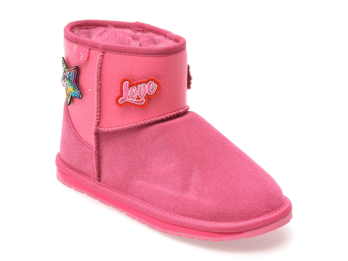 Ghete Emu Roz, Wallaby Mini Play, Din Piele Întoarsă