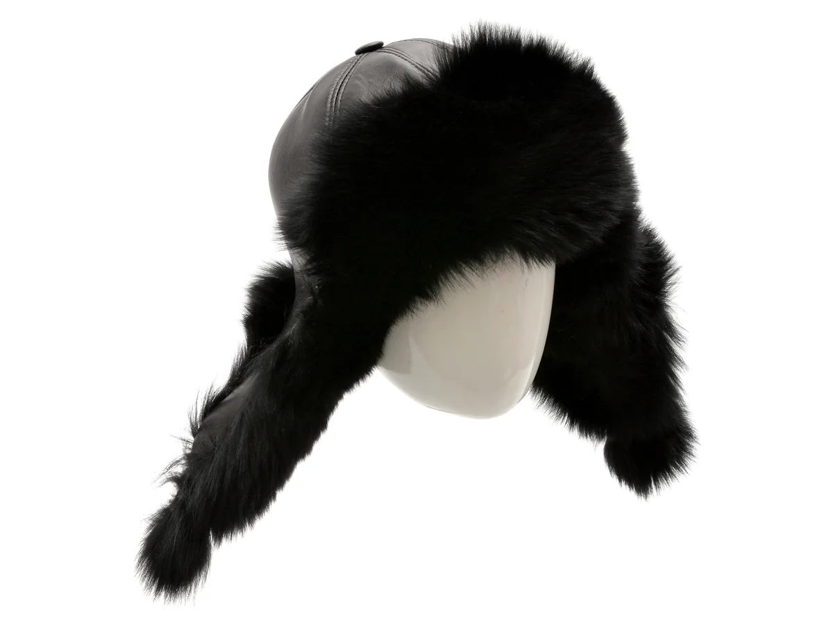 Caciula Klop Neagra, Zimuska, Din Piele Naturala