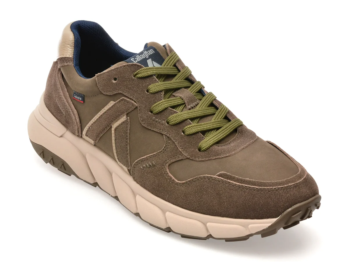 Pantofi Sport Callaghan Kaki, 63800, Din Piele Naturala