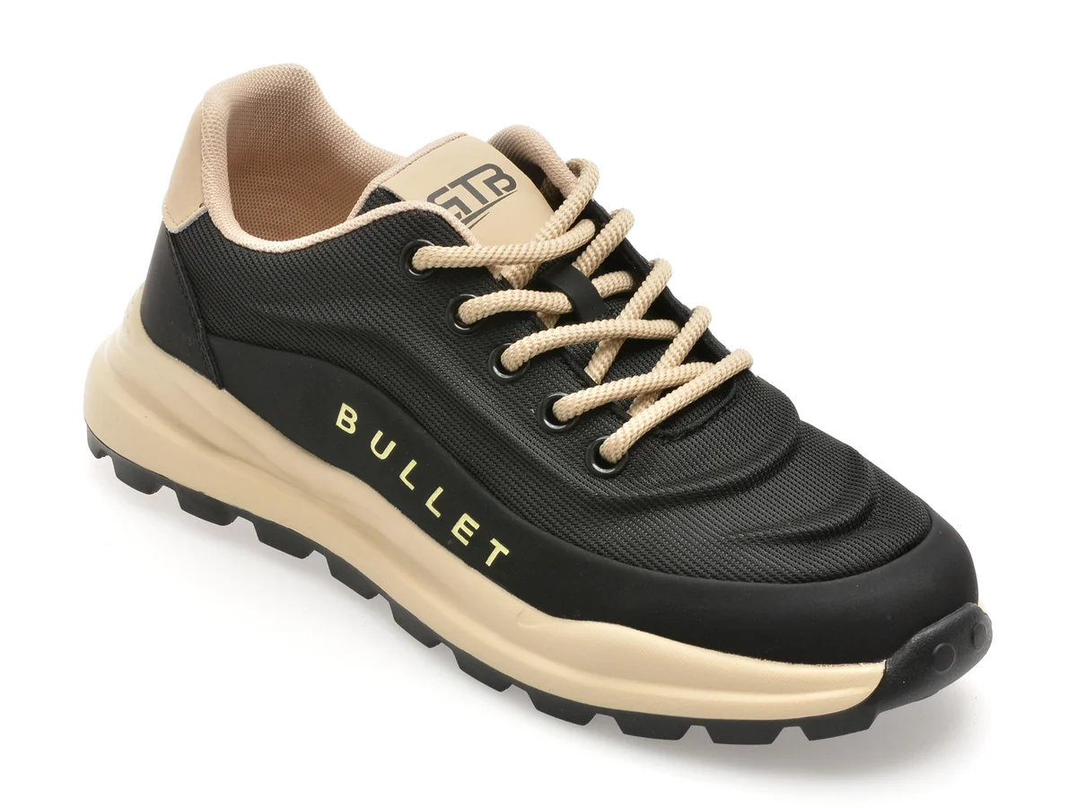 Pantofi Sport Bite The Bullet Negri, 7171, Din Material Textil