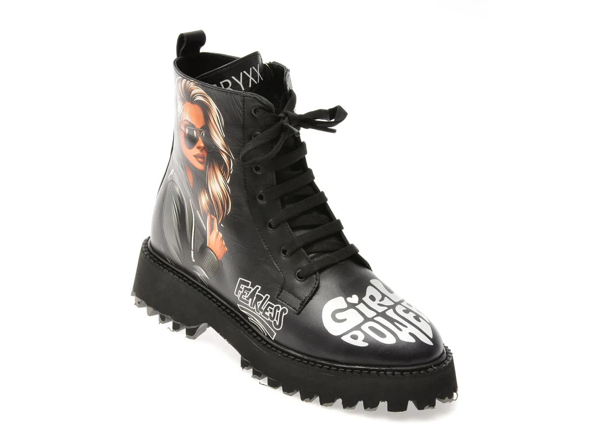 Ghete Gryxx Negre 5962331 Din Piele Naturala