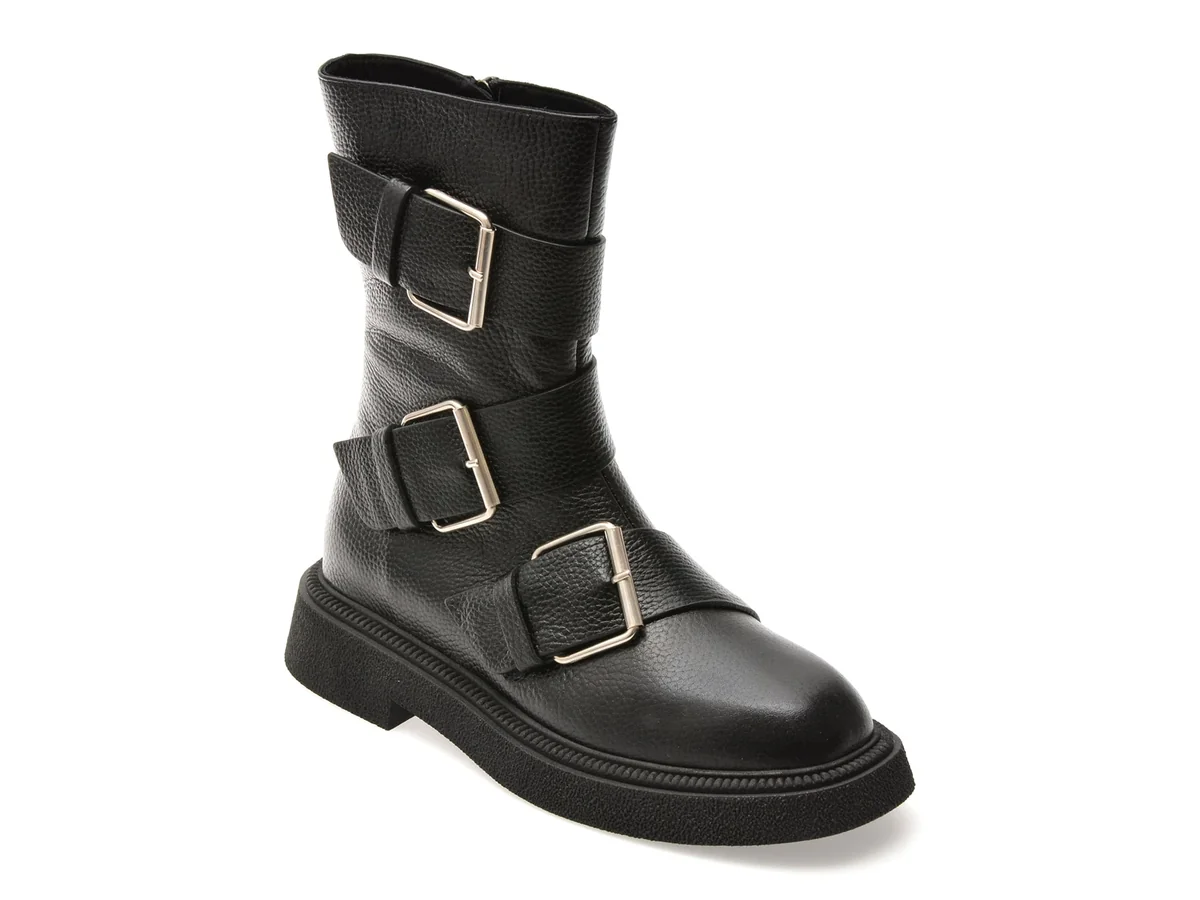 Ghete Epica Negre, 6124034, Din Piele Naturala