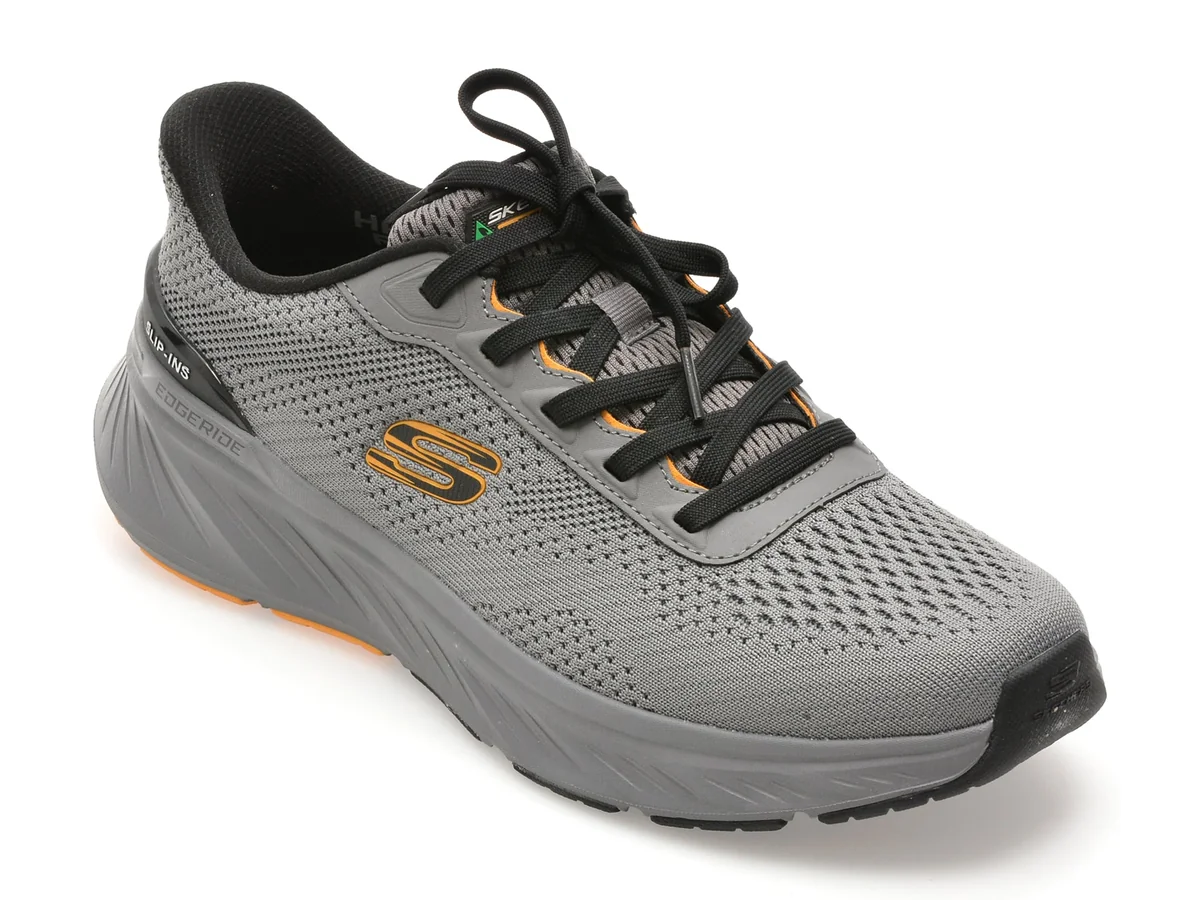Pantofi Sport Skechers Gri, Edgeride, Din Material Textil