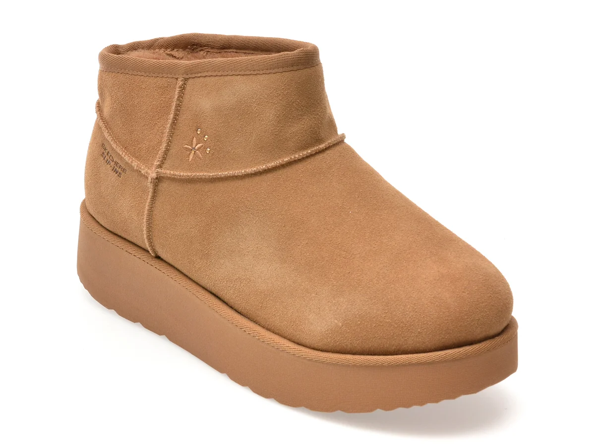 Ghete Skechers Maro, Keep Cozy, Din Piele Întoarsă