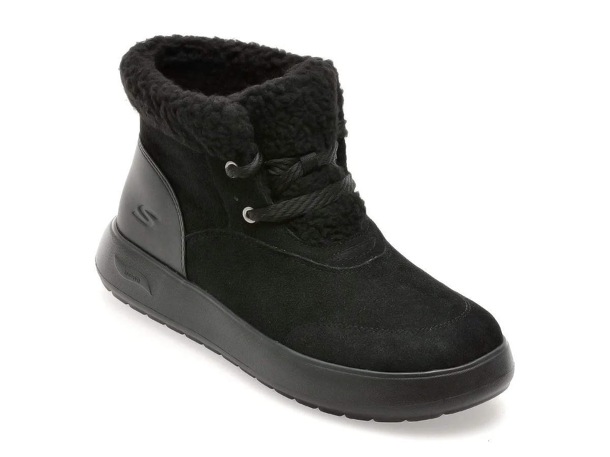 Ghete Skechers Negre Arch Fit Horizon Boot Din Piele Naturală