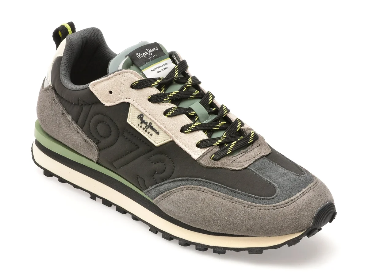 Pantofi Sport Pepe Jeans Negri, MS60003, Din Material Textil