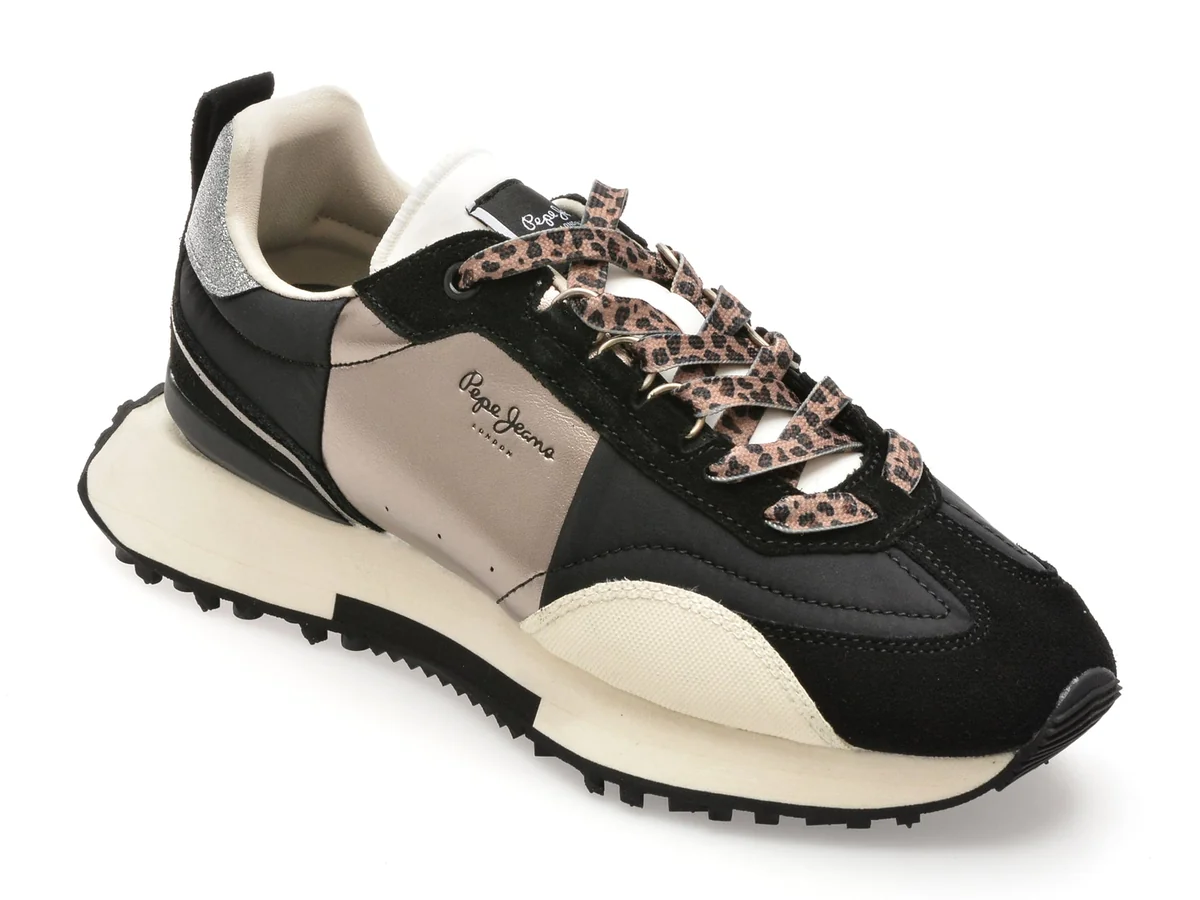 Pantofi Sport Pepe Jeans Negri, LS60001, Din Material Textil