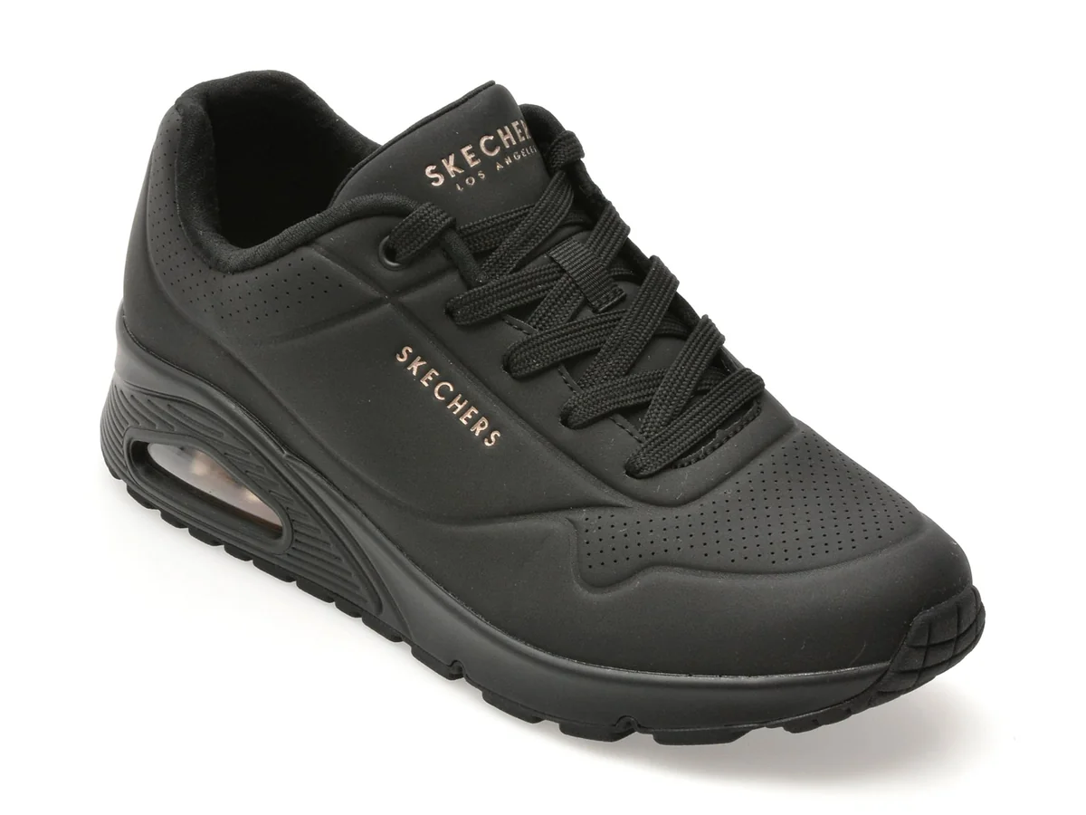 Pantofi Sport Skechers Negri Uno Din Piele Ecologică
