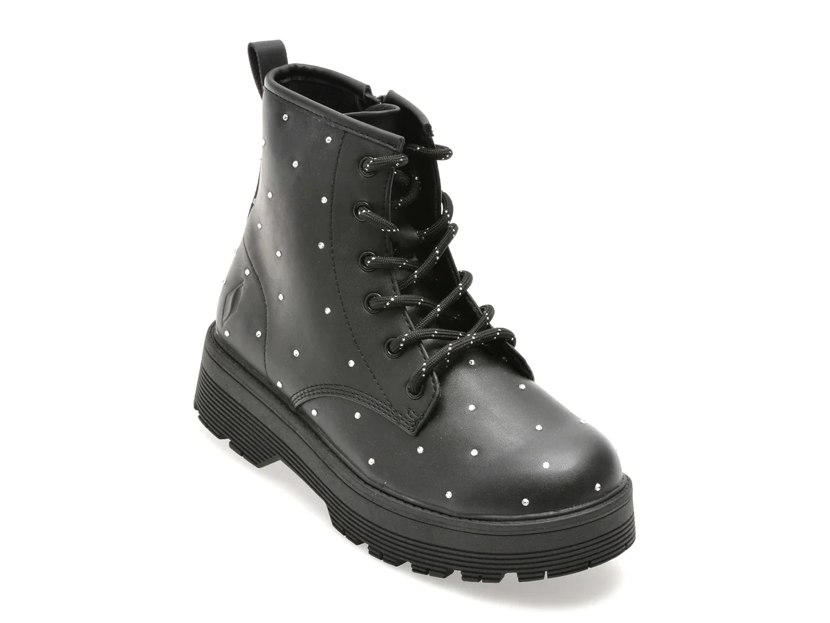 Ghete Skechers Negre, Gravlen Hi, Din Piele Ecologică