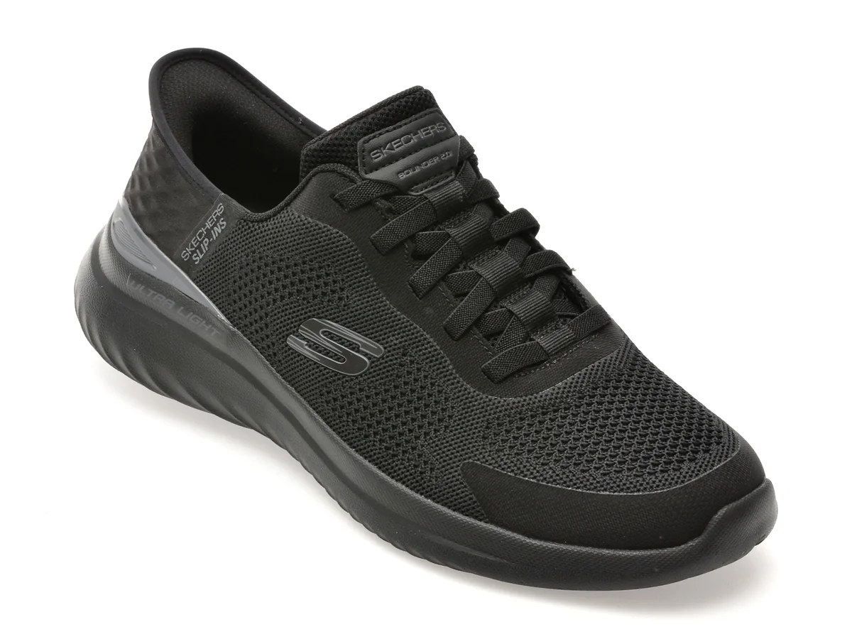Pantofi Sport Skechers Negri, BOUNDER 2.0, Din Material Textil