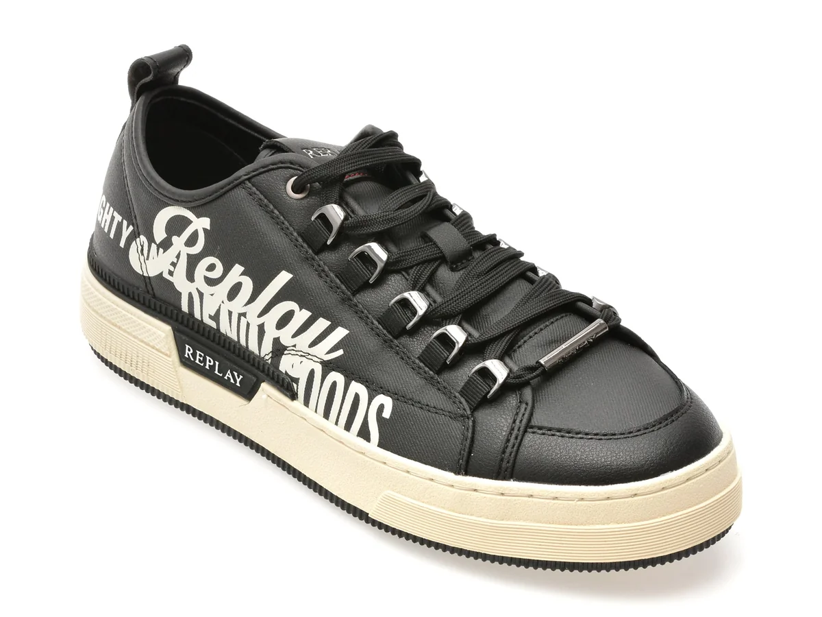 Pantofi Sport Replay Negri, MZ6R12T, Din Material Textil