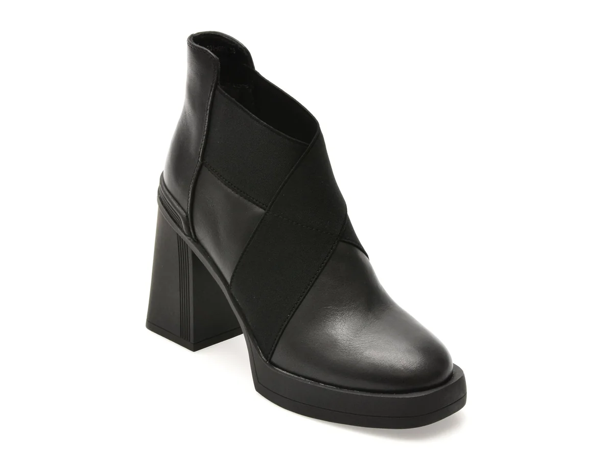 Botine Gryxx Negre, H231, Din Piele Naturală
