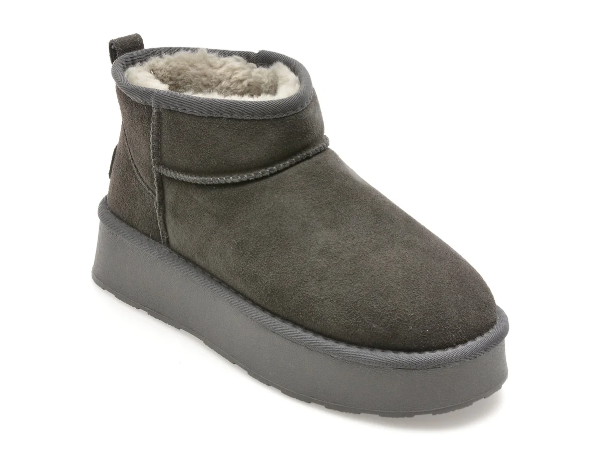 Ghete Gryxx Gri 228520 Din Piele Intoarsa