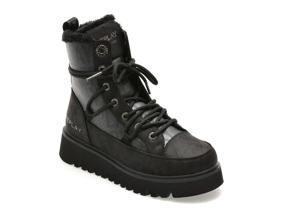 Bocanci Replay Negri WF2H17S, Din Piele Ecologică