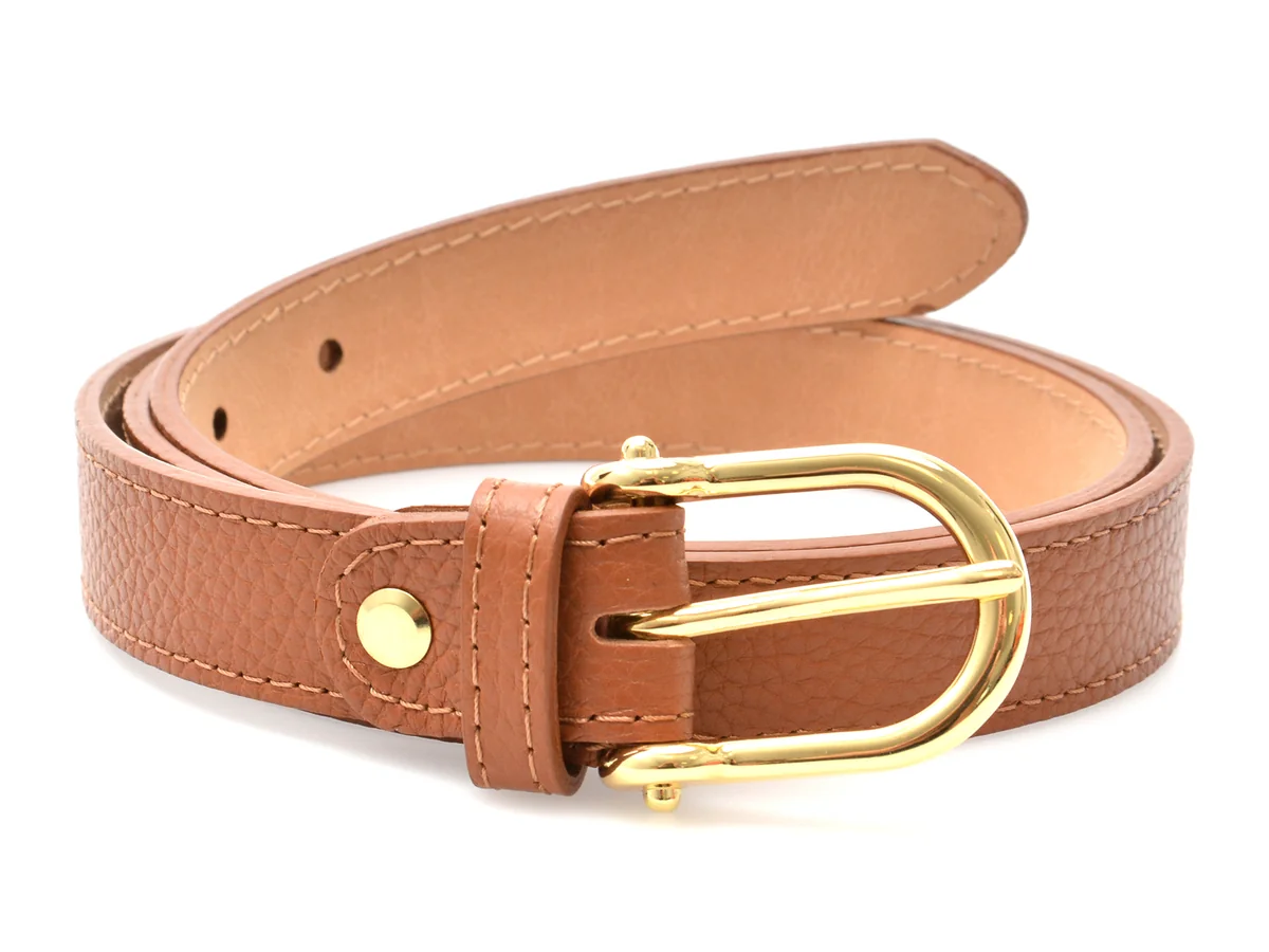 Curea Epica Maro, F31, Din Piele Naturala