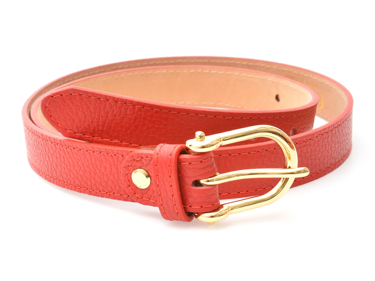 Curea Epica Rosie, F31, Din Piele Naturala