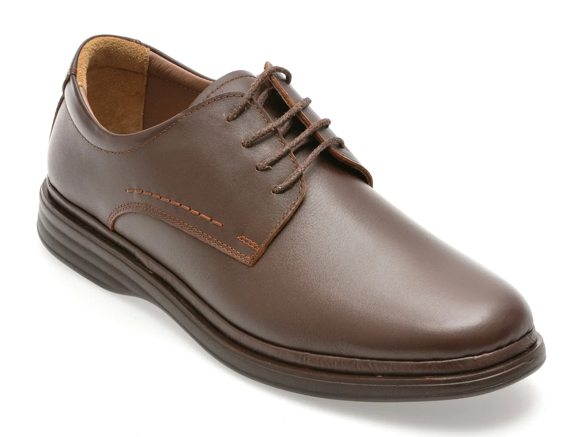 Pantofi Eleganti Bite The Bullet Maro, FL500, Din Piele Naturala