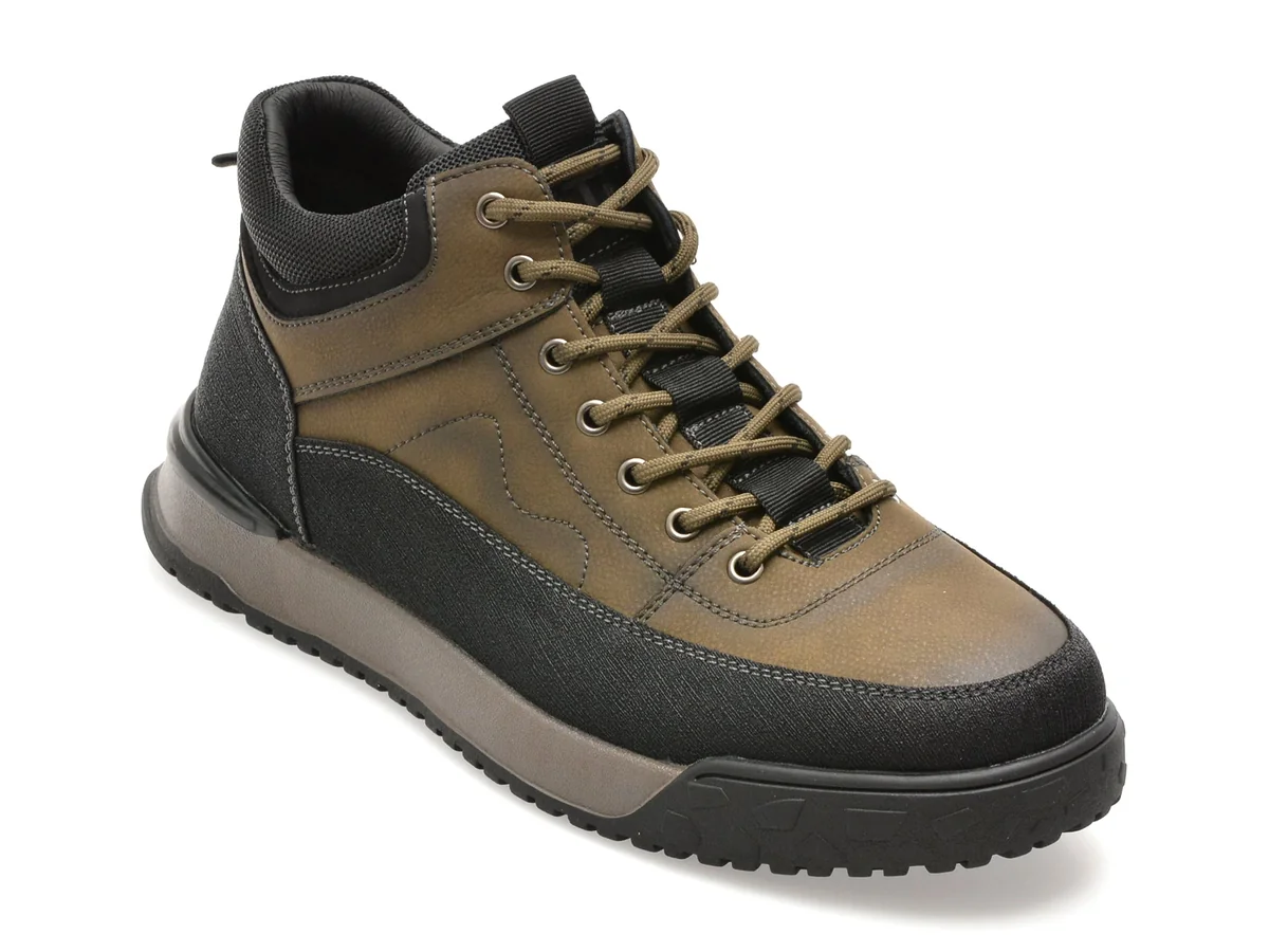 Ghete Bite The Bullet Kaki, AMK11, Din Piele Naturala