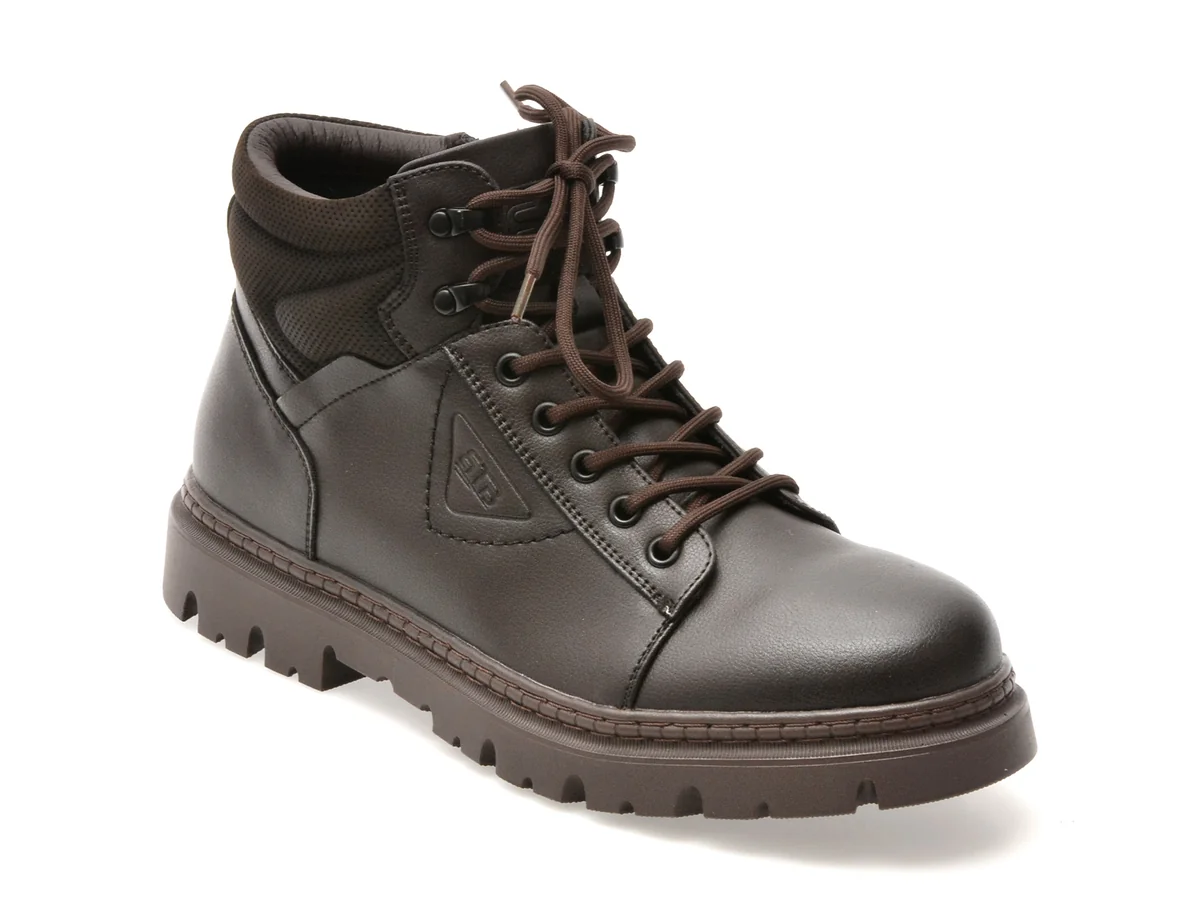 Ghete Bite The Bullet Maro, K193, Din Piele Naturala