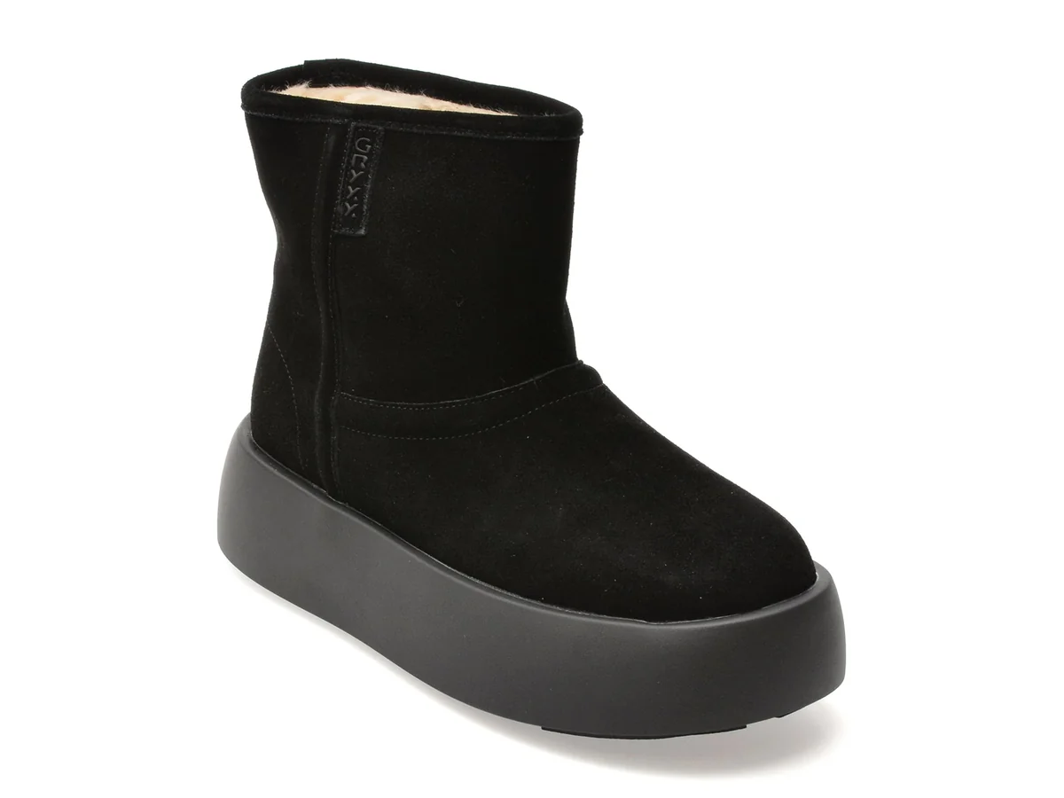 Ghete Gryxx Negre, 624M125, Din Piele Întoarsă