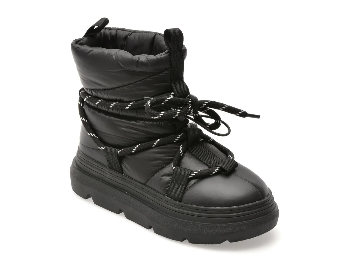 Ghete Epica Negre, 7162, Din Material Textil