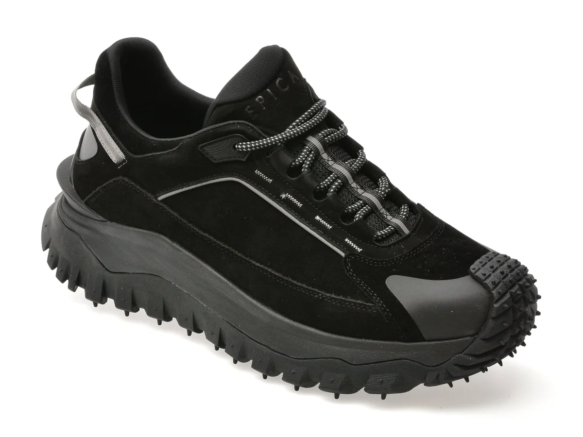 Pantofi Sport Epica Negri, 59303, Din Piele Naturala