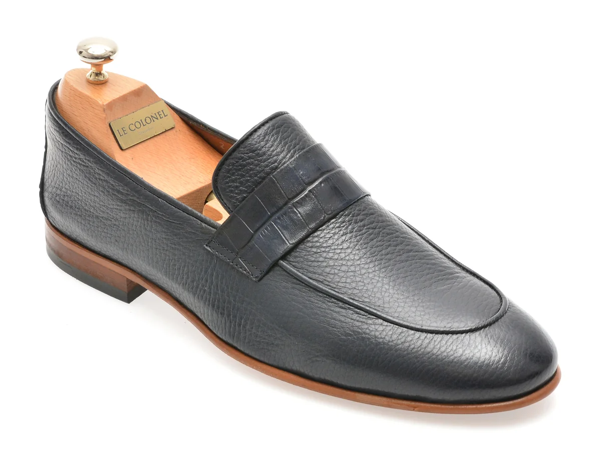 Mocasini Eleganți Le Colonel Bleumarin, 48582, Din Piele Naturală